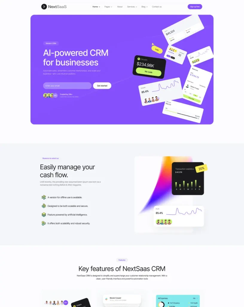 Website design example one